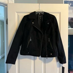 Faux Suede Motorcycle Jacket